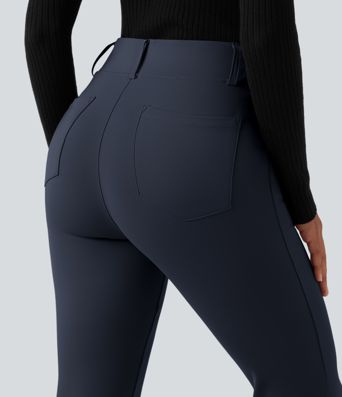Halara Flex™ DayStretch High Waisted Flared Work Trousers with Pockets