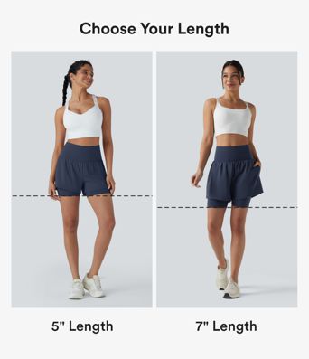 SoftlyZero™ Airy Super High Waisted 2-in-1 Cool Touch Yoga Shorts 5'' with Pockets