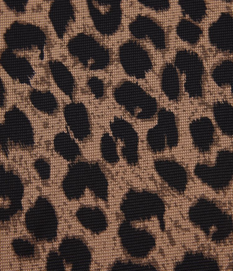 Pantalon large décontracté taille haute croisé imprimé léopard en tissu gaufré avec poches