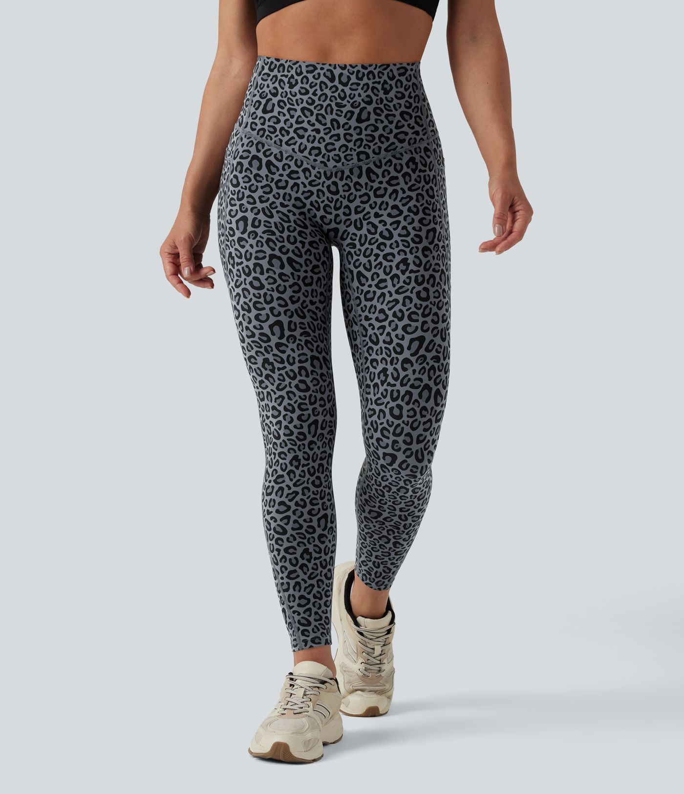 Halara UltraSculpt™ Leopard Print High Waisted Tummy Control Yoga Leggings with Pockets