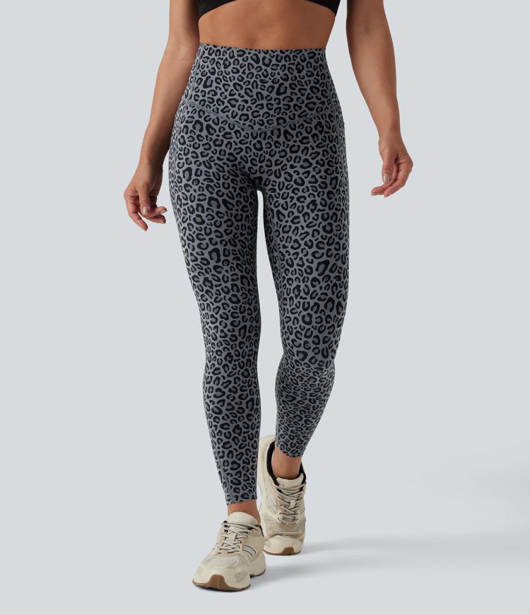 Halara UltraSculpt™ Leopard Print High Waisted Tummy Control Yoga Leggings with Pockets