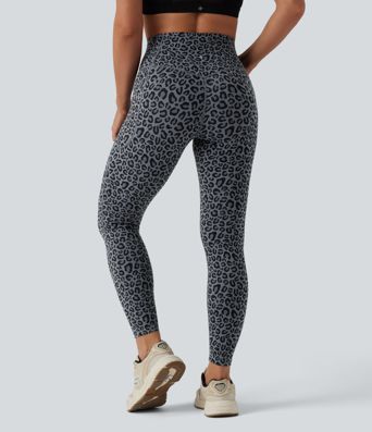 Halara UltraSculpt™ Leopard Print High Waisted Tummy Control Yoga Leggings with Pockets