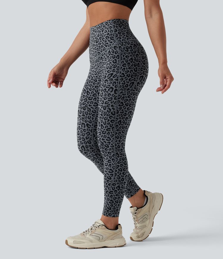 Halara UltraSculpt™ Leopard Print High Waisted Tummy Control Yoga Leggings with Pockets