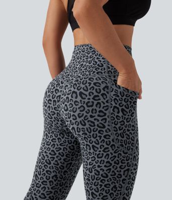 Halara UltraSculpt™ Leopard Print High Waisted Tummy Control Yoga Leggings with Pockets