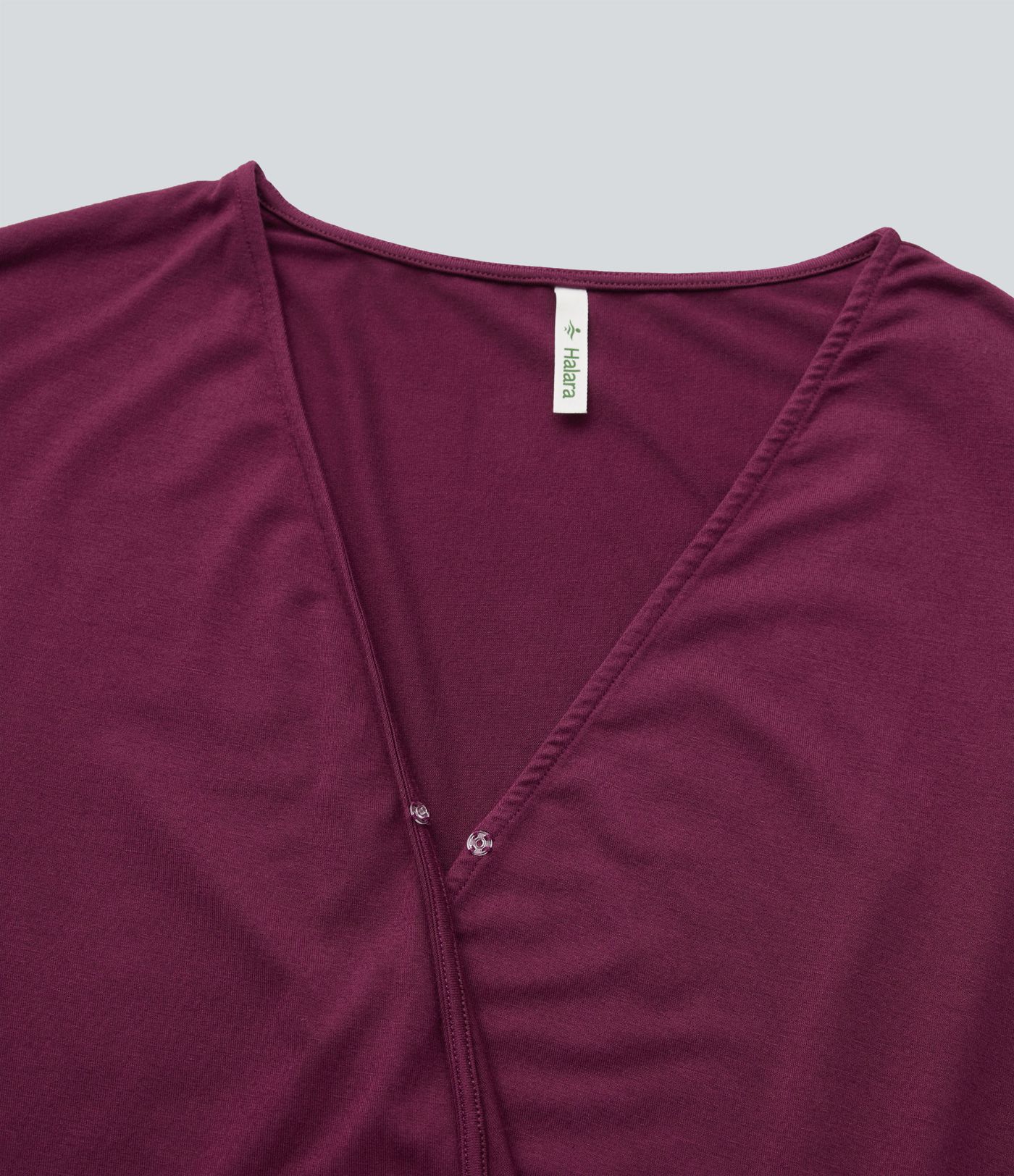 V Neck Crossover Long Sleeve Work Blouse