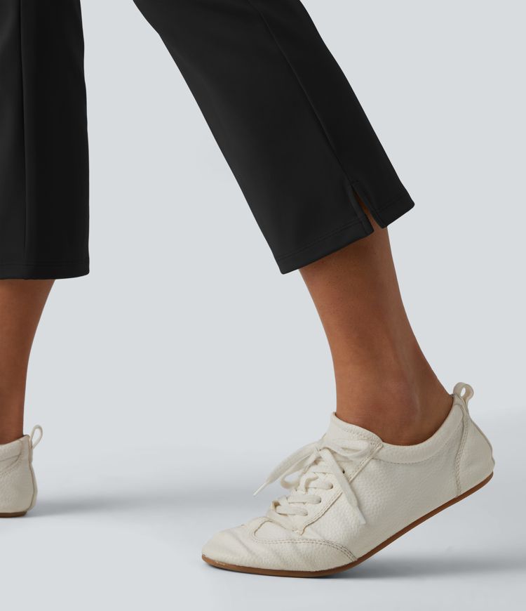 Halara Flex™ DayStretch Mid Rise Split Cropped Work Bootcut Pants with Pocket