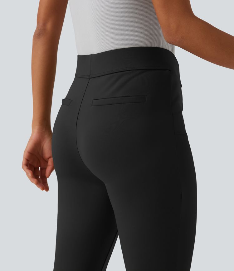 Halara Flex™ DayStretch Mid Rise Split Cropped Work Bootcut Pants with Pocket