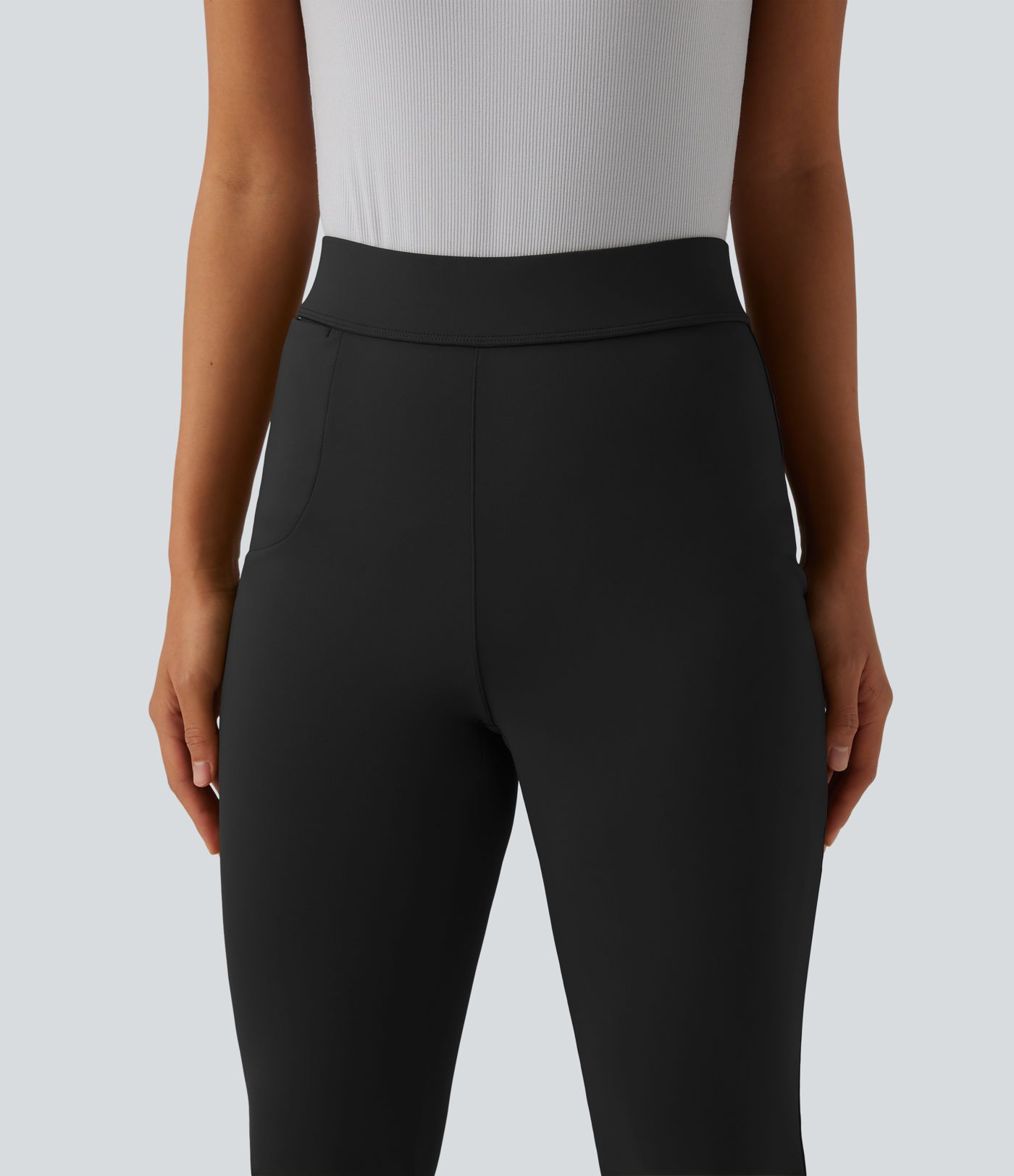 Halara Flex™ DayStretch Mid Rise Split Cropped Work Bootcut Pants with Pocket