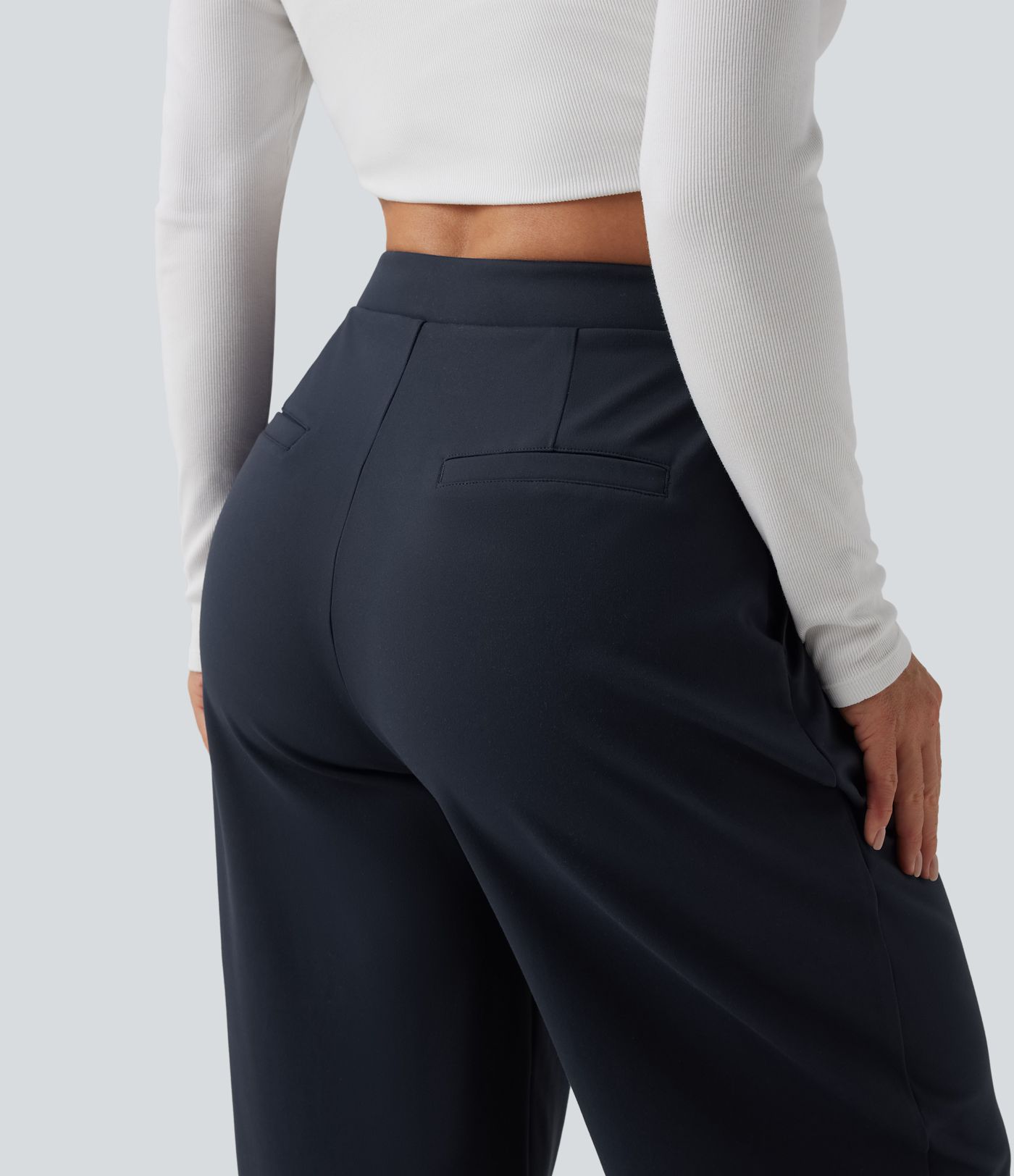 Pantalon tailleur fuselé Halara Flex™ DayStretch taille haute asymétrique avec poches