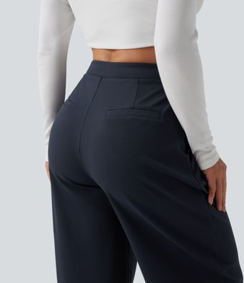 Pantalon tailleur fuselé Halara Flex™ DayStretch taille haute asymétrique avec poches
