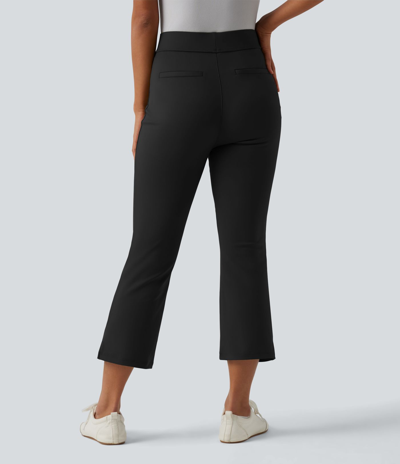 Halara Flex™ DayStretch Mid Rise Split Cropped Work Bootcut Pants with Pocket