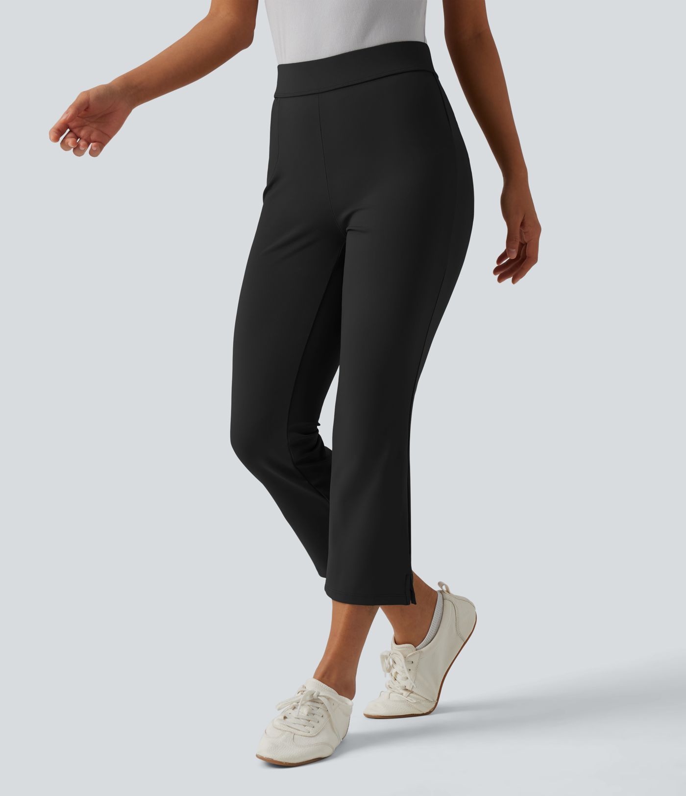 Halara Flex™ DayStretch Mid Rise Split Cropped Work Bootcut Pants with Pocket