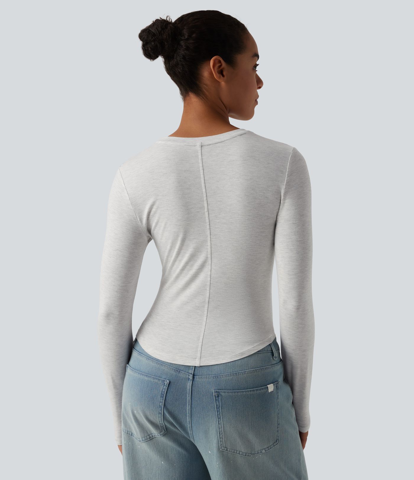 Round Neck Long Sleeve Casual T-Shirt