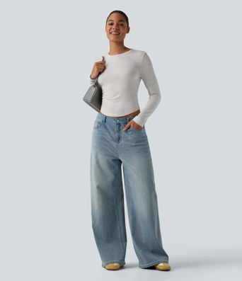 Round Neck Long Sleeve Casual T-Shirt