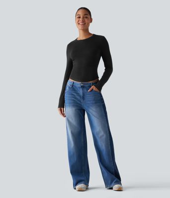 Round Neck Long Sleeve Casual T-Shirt
