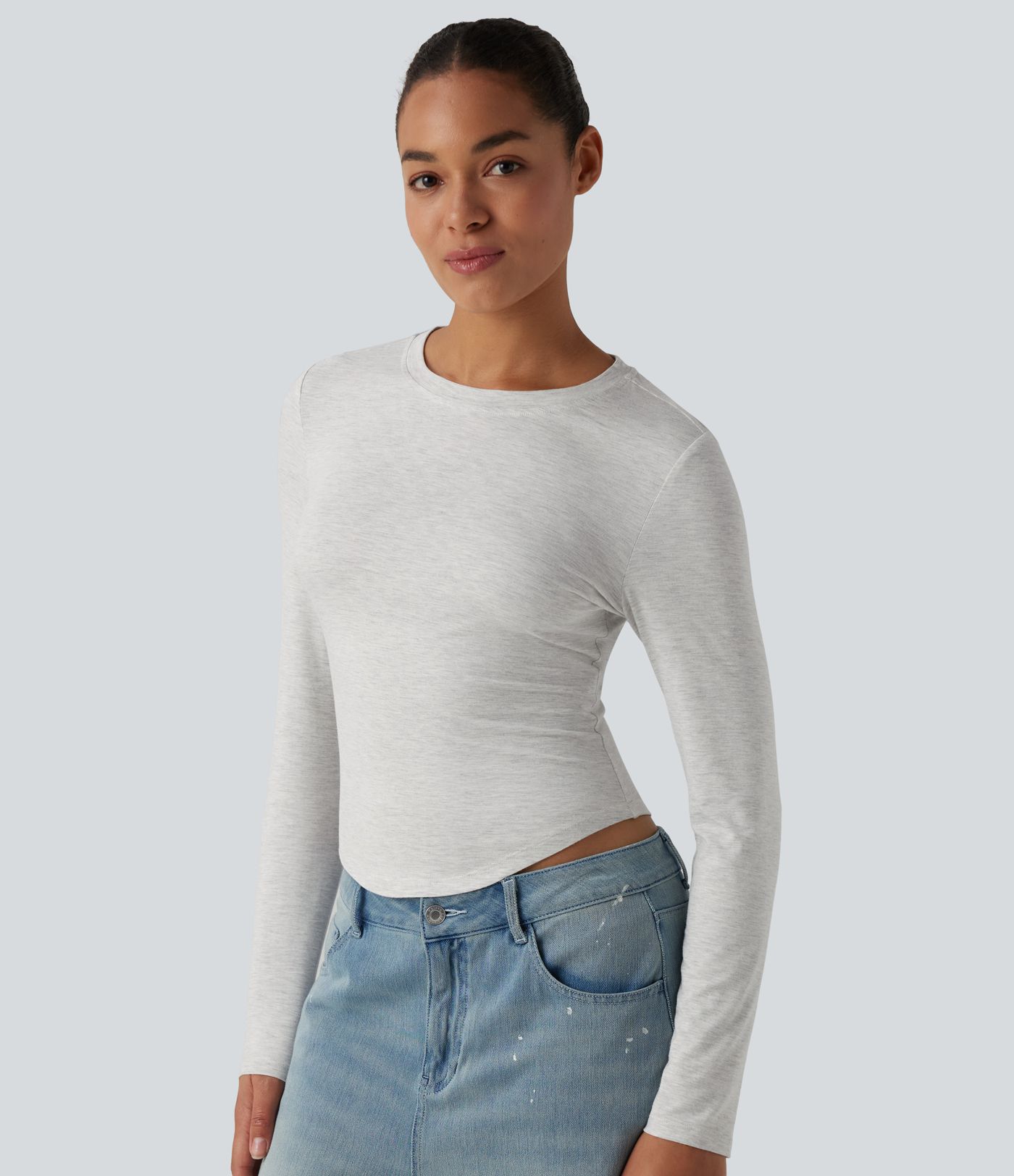 Round Neck Long Sleeve Casual T-Shirt
