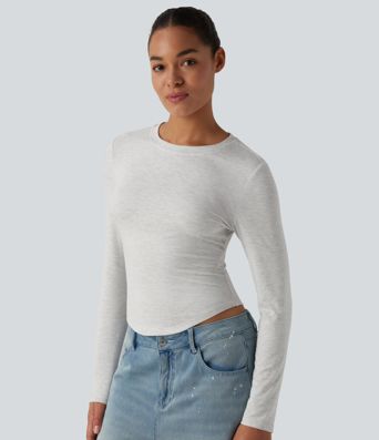 Round Neck Long Sleeve Casual T-Shirt