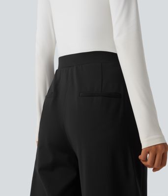 Pantalon tailleur DayStretch Halara Flex™ taille haute coupe droite avec poches