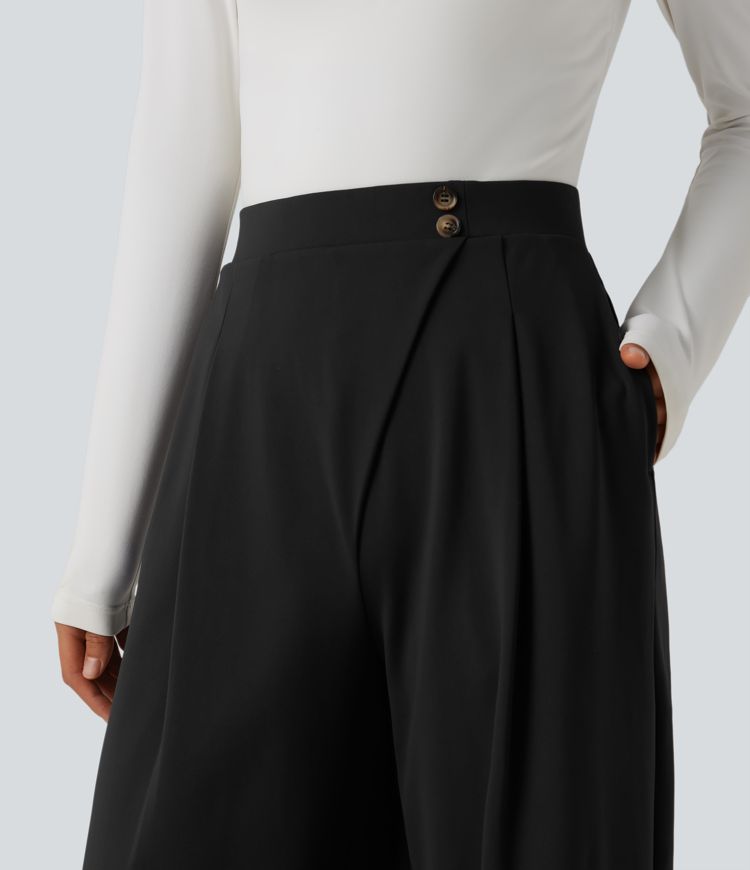 Pantalon tailleur DayStretch Halara Flex™ taille haute coupe droite avec poches