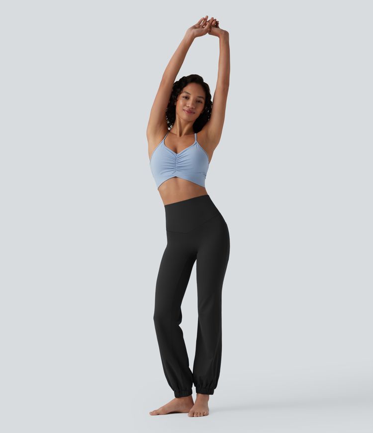 SoftlyZero™ High Waisted Tummy Control Dance Balloon Joggers with Pockets