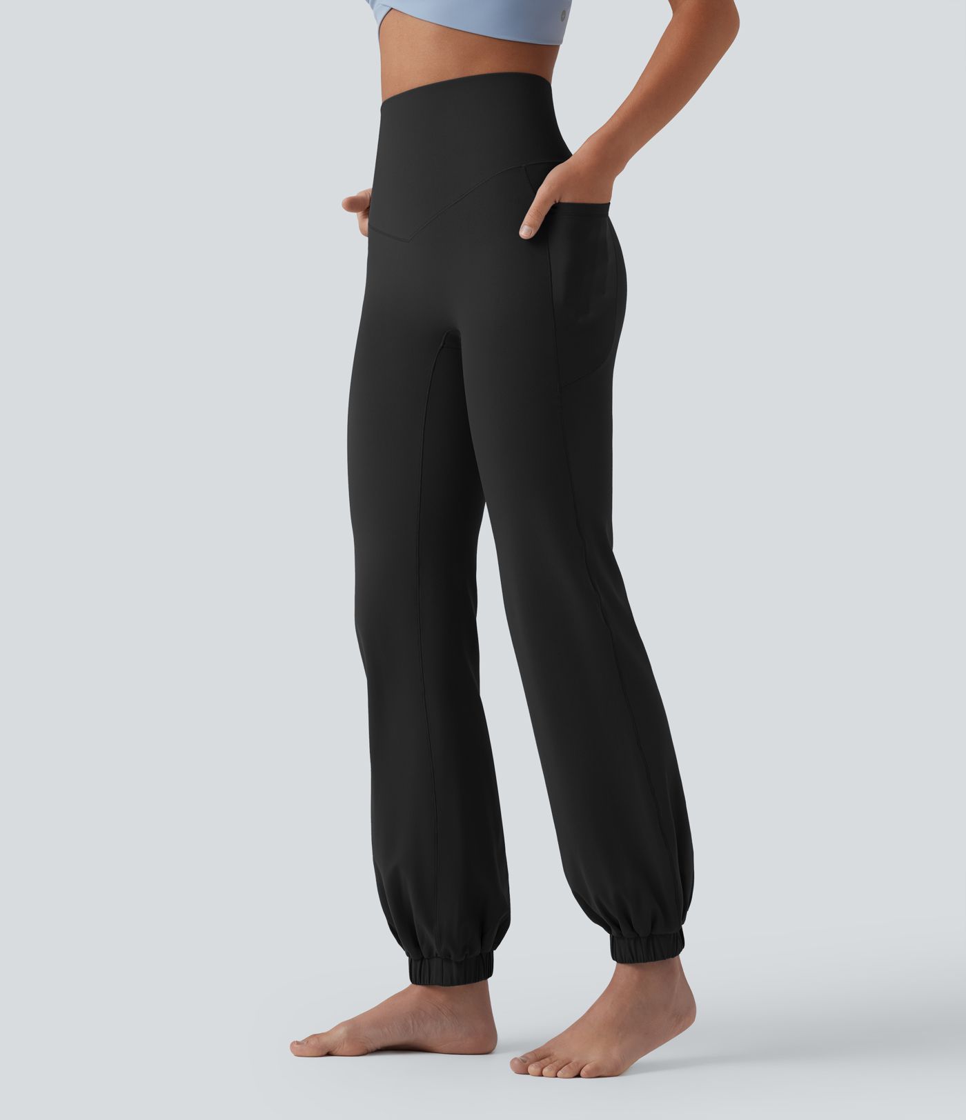 SoftlyZero™ High Waisted Tummy Control Dance Balloon Joggers with Pockets