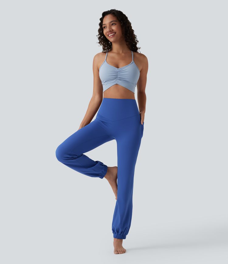 SoftlyZero™ High Waisted Tummy Control Dance Balloon Joggers with Pockets