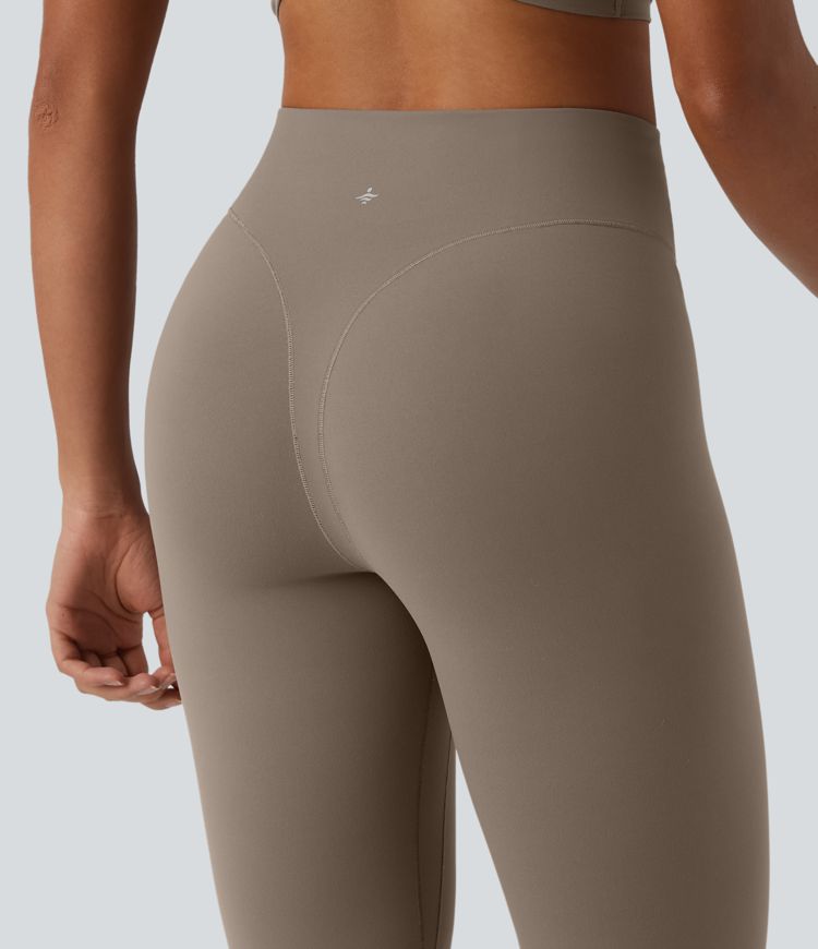 Halara UltraSculpt™ Leggings de yoga 7/8 taille haute, design de couture façon string, avec poche arrière