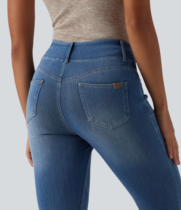 Halara Flex™ High Waisted Capri Denim Casual Leggings with Pockets