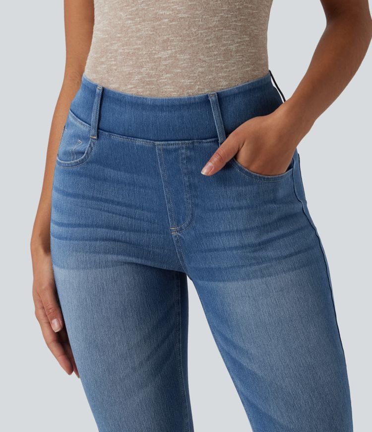 Halara Flex™ High Waisted Capri Denim Casual Leggings with Pockets