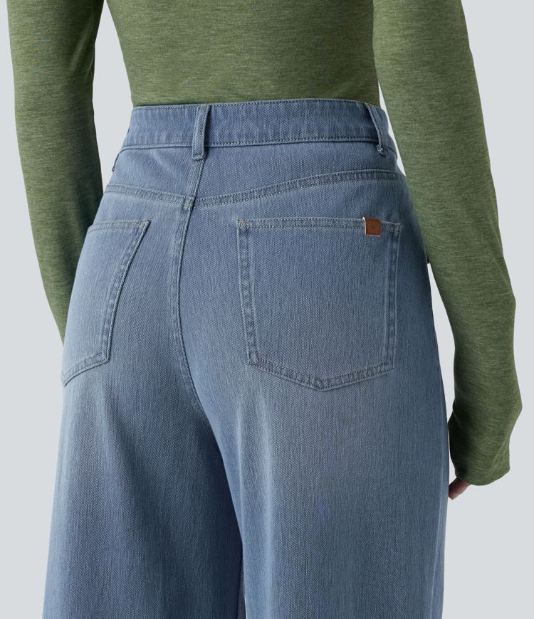 Jean large décontracté Halara Flex™ taille haute avec poches