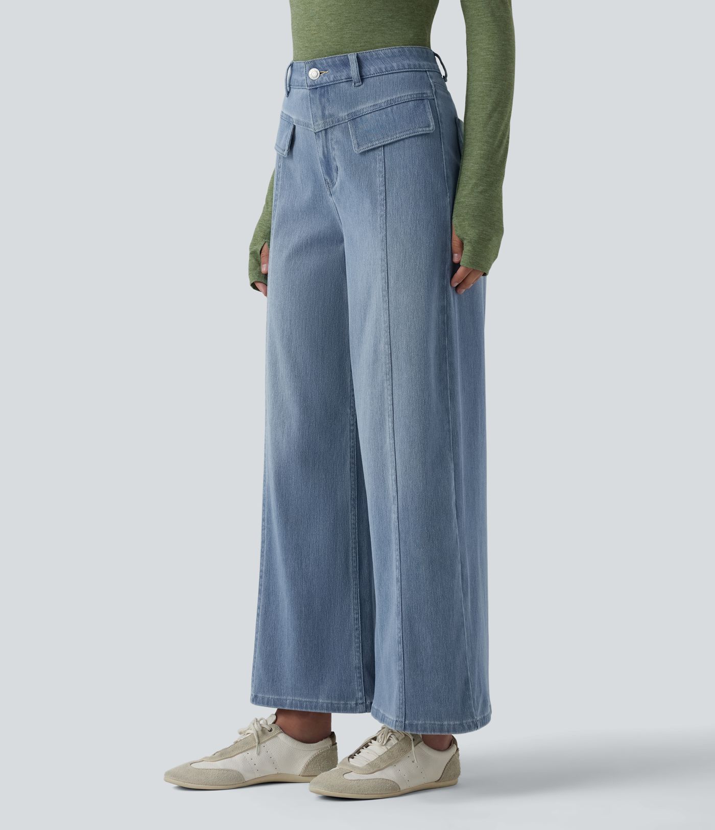 Jean large décontracté Halara Flex™ taille haute avec poches