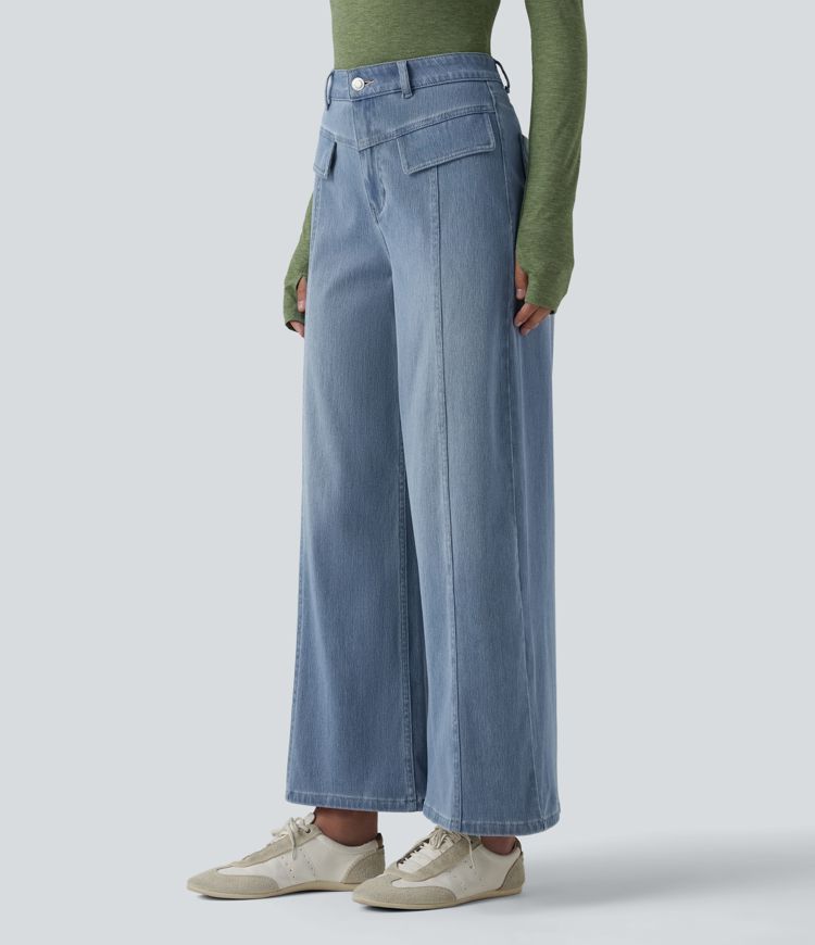 Jean large décontracté Halara Flex™ taille haute avec poches