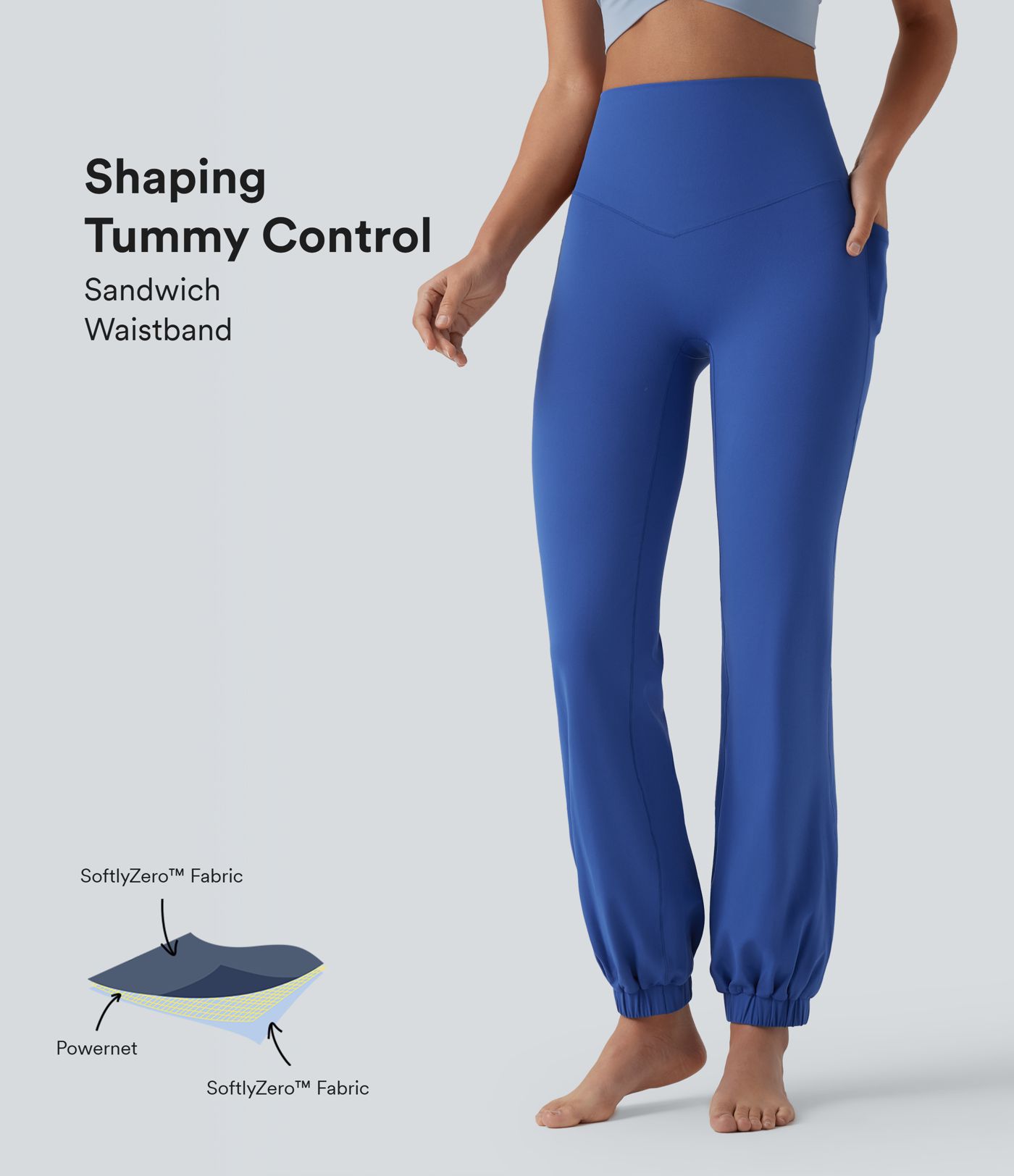 SoftlyZero™ High Waisted Tummy Control Dance Balloon Joggers with Pockets