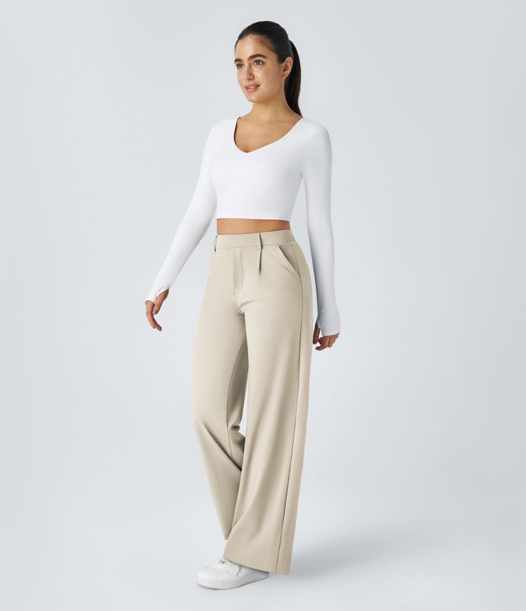 Halara Flex™ DayStretch High Waisted Pocket Straight Leg Work Pants