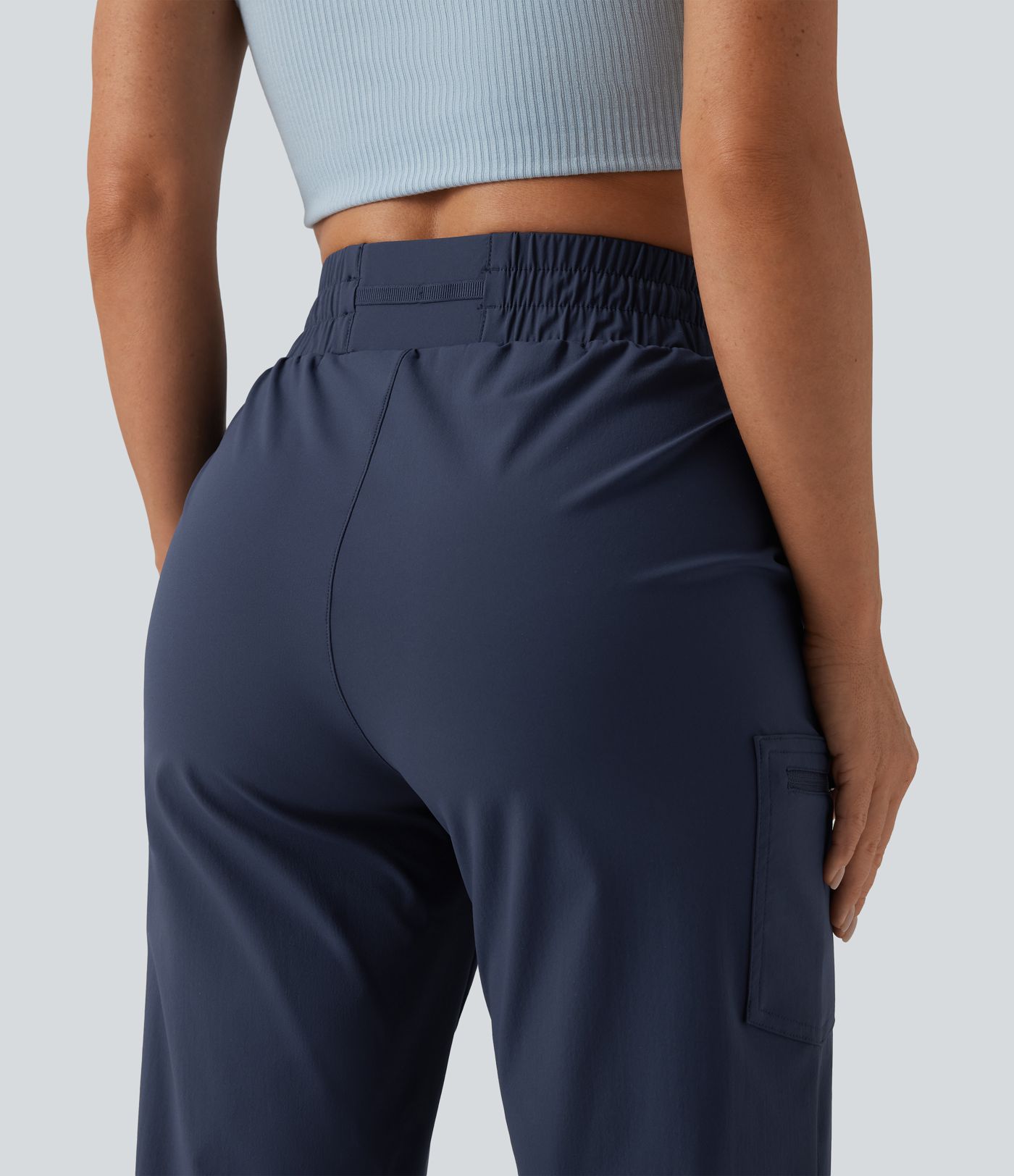 Mid Rise Drawstring Running Joggers with Pockets