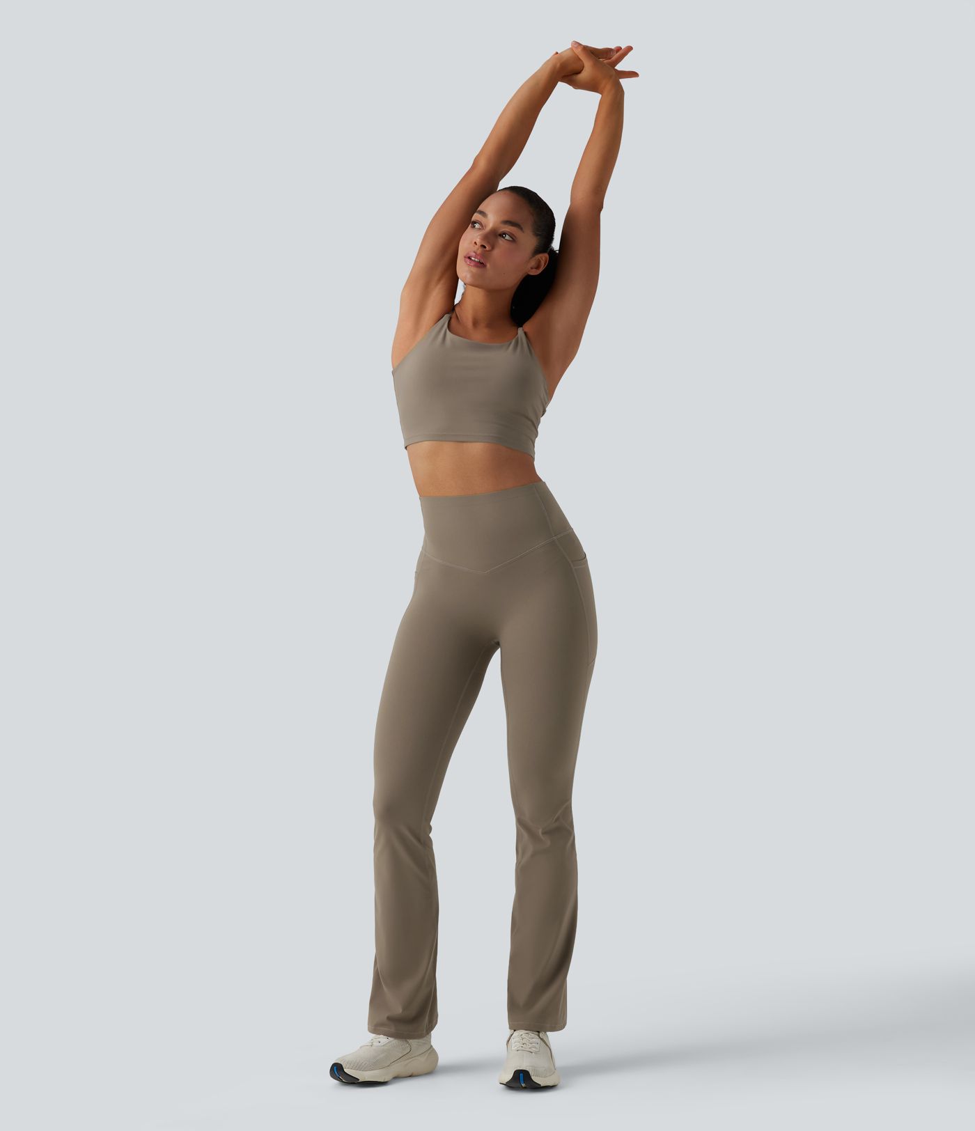 Halara UltraSculpt™ - Bootcut-Yoga-Leggings mit hohem Bund, Seitentaschen und Bauchkontrolle - Po-Lifting