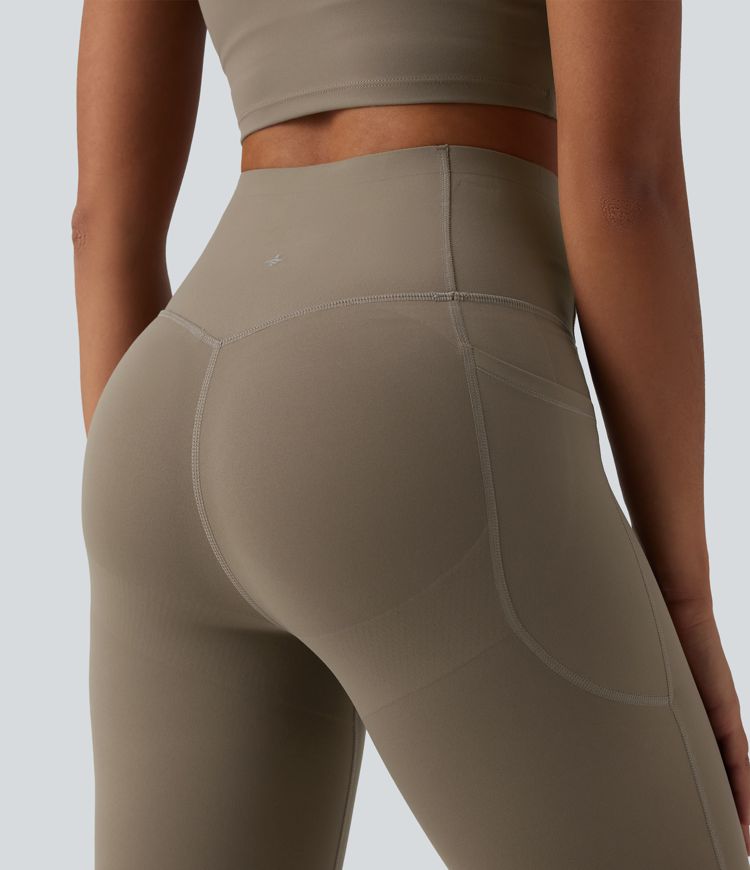 Halara UltraSculpt™ - Bootcut-Yoga-Leggings mit hohem Bund, Seitentaschen und Bauchkontrolle - Po-Lifting