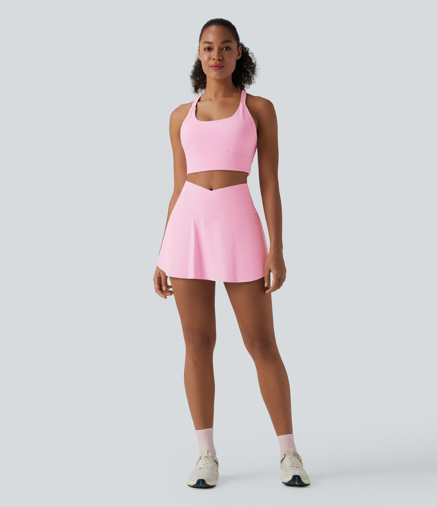 SoftlyZero™ Airy Jupe-short de tennis gainante croisée avec toucher frais et poches-Lucid-UPF50+