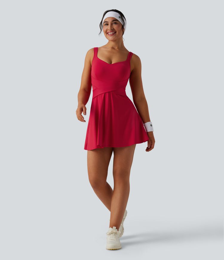 SoftlyZero™ Airy 2-in-1 Cool Touch Mini Tennis Active Dress with Pocket-Easy Peezy Edition-UPF50+