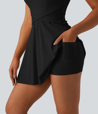 SoftlyZero™ Airy - 2-in-1 Tennis-Minikleid mit Seitentaschen und Cool-Touch - Easy Peezy Edition, UPF50+