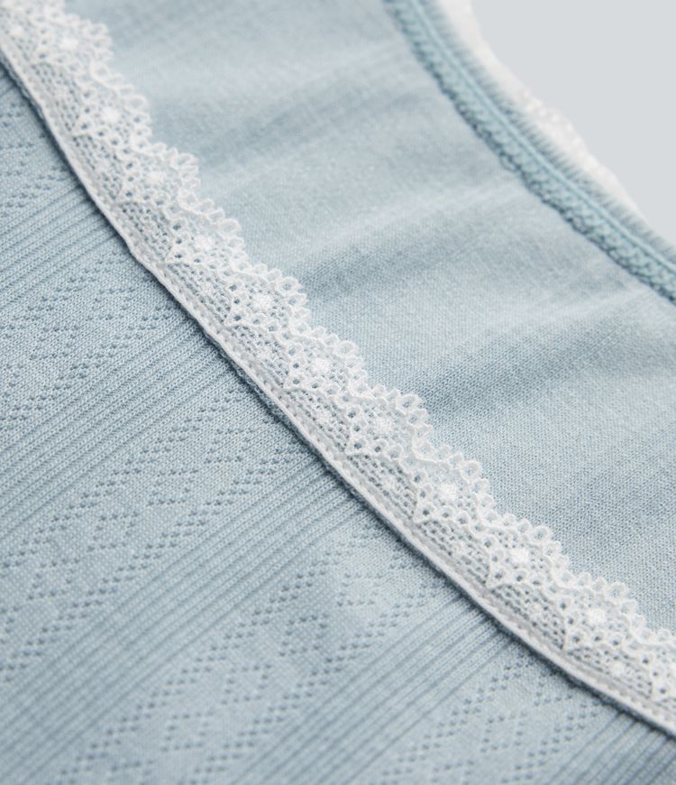 Lace Square Neck Casual Tank Top