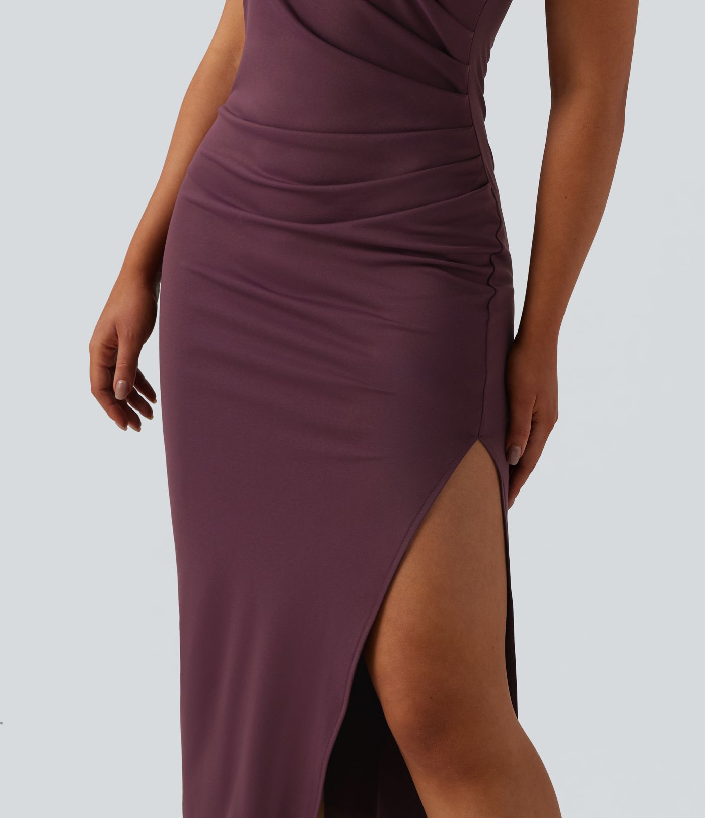 Round Neck Short Sleeve Midi Casual Dress