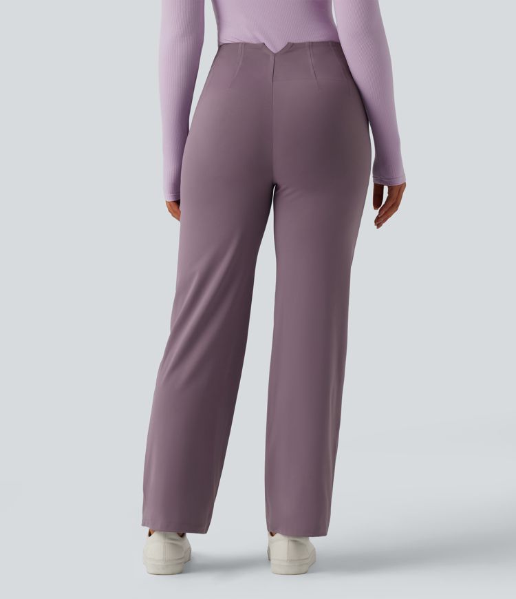 Halara Flex™ DayStretch - High-waisted work trousers with side pockets, waist control and straight leg