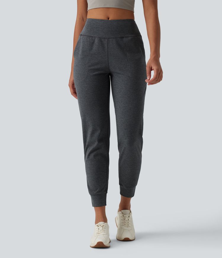 Mid Rise Quick Dry Yoga Joggers with Pockets