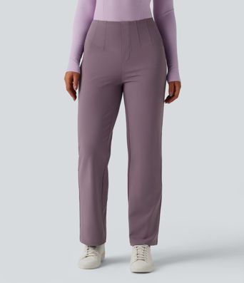 Halara Flex™ DayStretch High Waisted Tummy Control Straight Leg Work Pants with Pockets