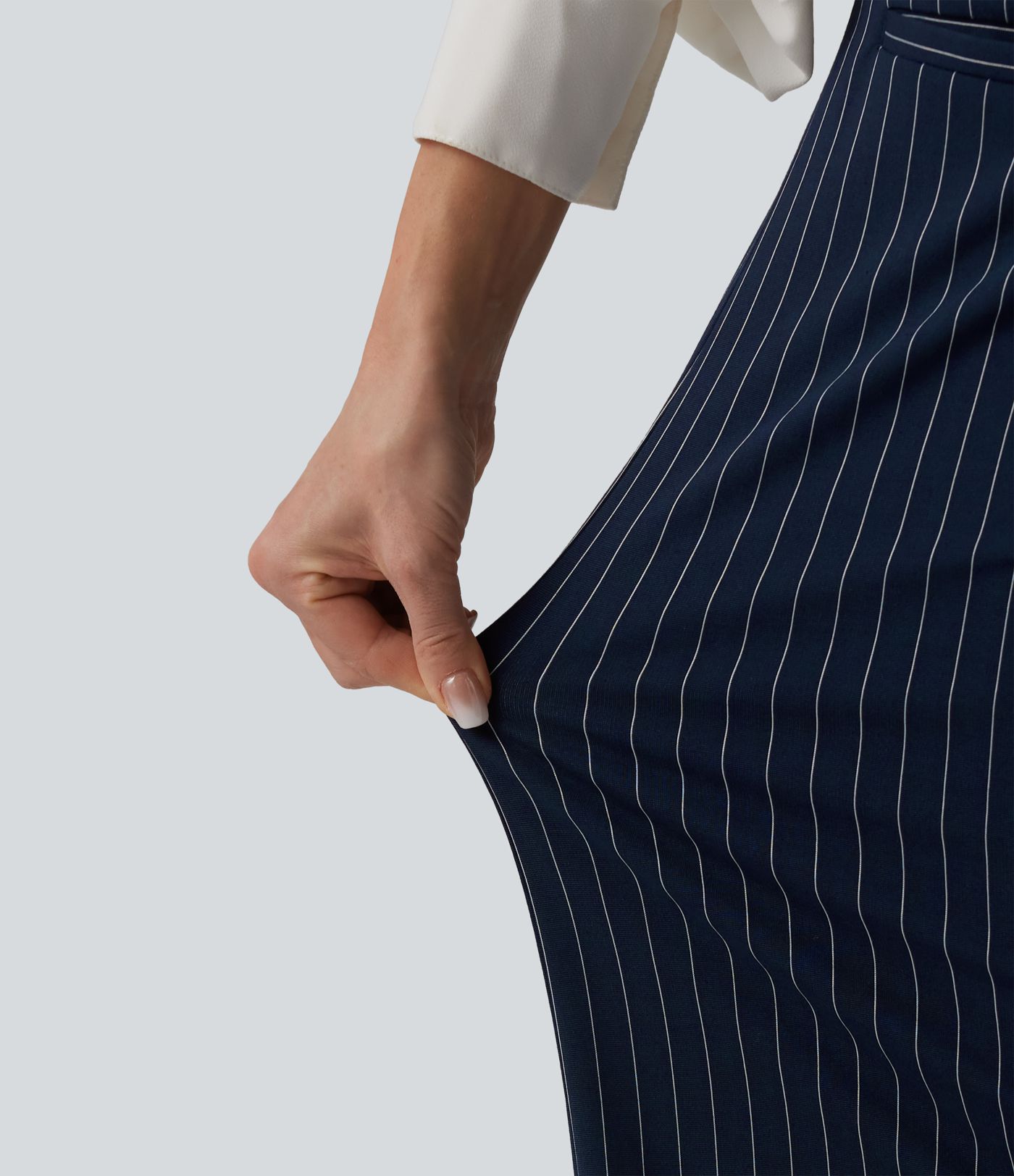 Halara Flex™ Pantalon tailleur large taille mi-haute à rayures avec toucher frais et poches