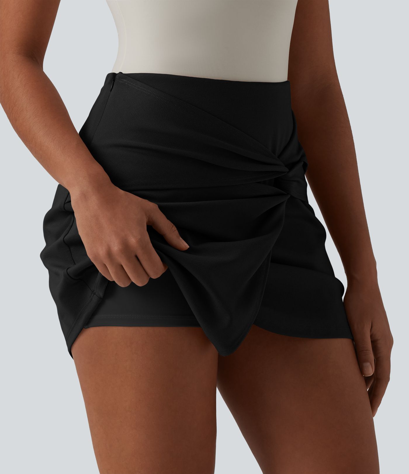 Jupe-short de travail mini taille mi-haute