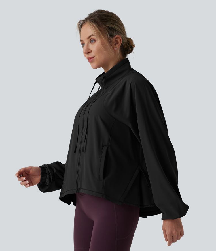 Breezeful™ - Trainingsjacke mit Seitentaschen, langen Ärmeln und Kordelzug - schnelltrocknend