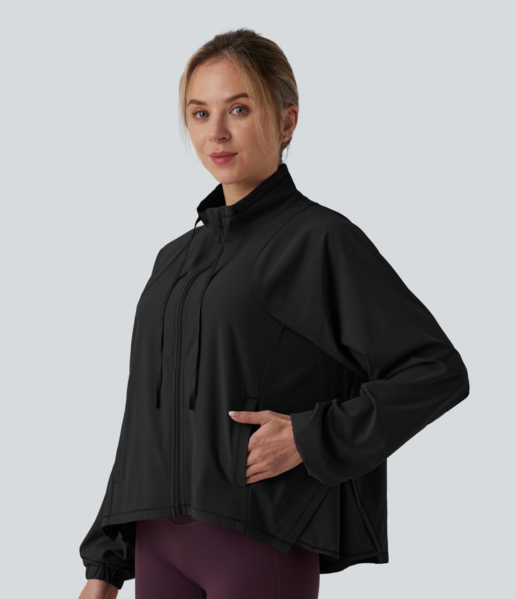 Breezeful™ - Trainingsjacke mit Seitentaschen, langen Ärmeln und Kordelzug - schnelltrocknend