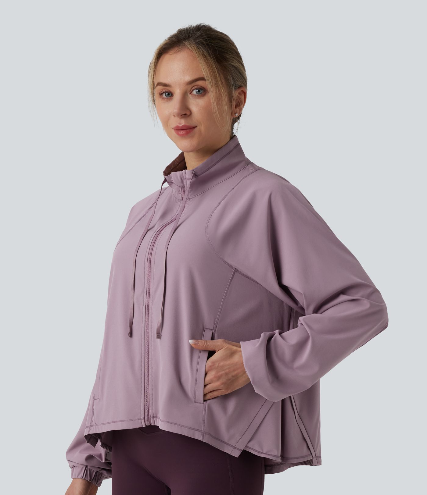 Breezeful™ - Trainingsjacke mit Seitentaschen, langen Ärmeln und Kordelzug - schnelltrocknend